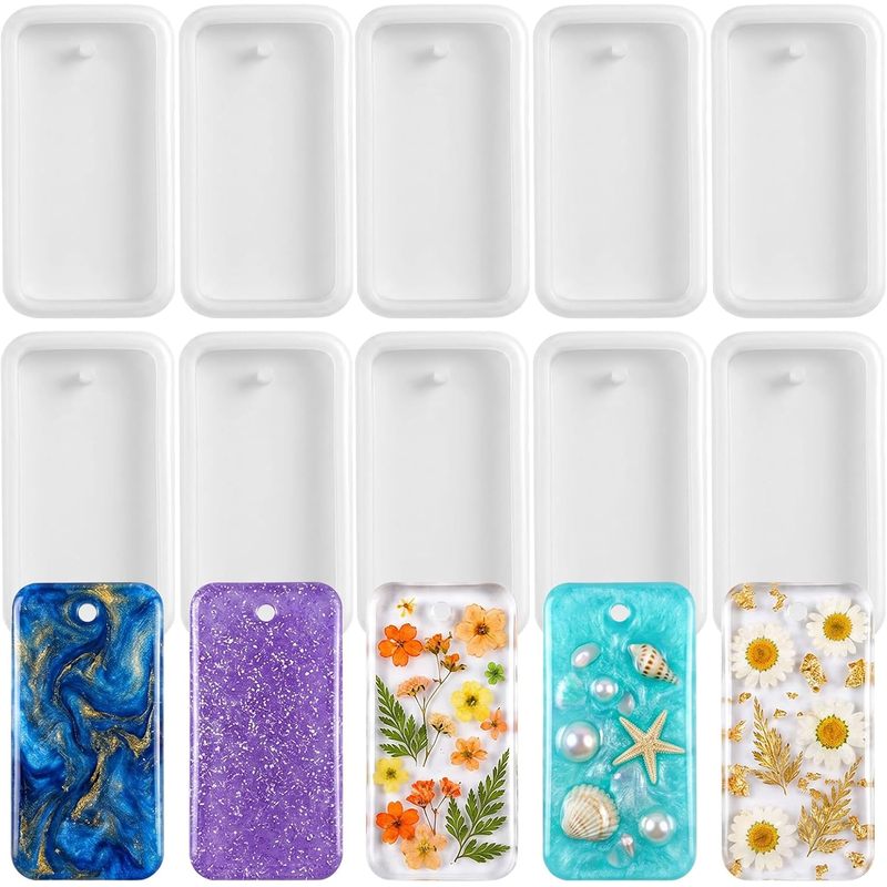 Silicone Epoxy Resin Molds Set - 10 Gießformen für Schmuck aus Kunstharz,